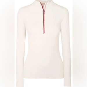 Vaara Ella Pullover Stretch Jersey Top Long Sleeve Polyamide In White Size M